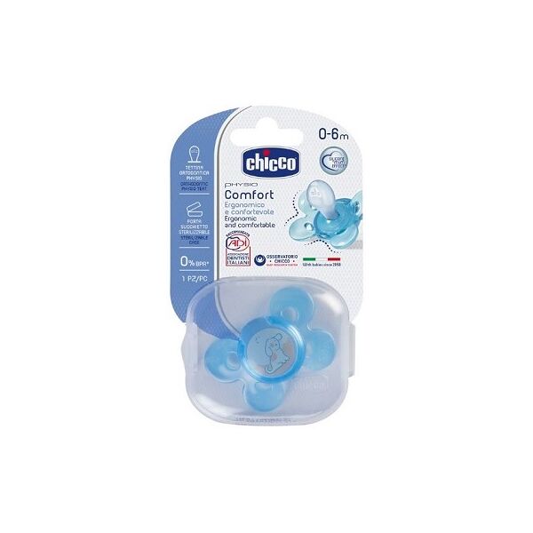 chicco succhietto comfort boy silicone 0-6 1 pezzi