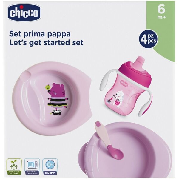 chicco set pappa 6m+ rosa