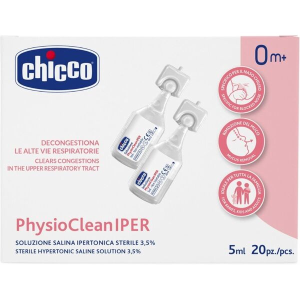 chicco physioclean soluzione ipertonica 20 pezzi 5ml