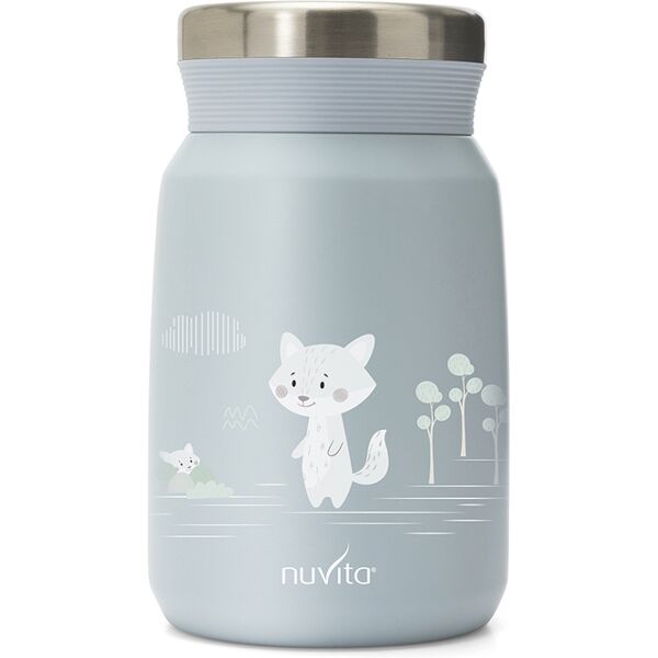 nuvita contenitore termico acciaio inox cibi liquidi/solidi azzurro 500 ml