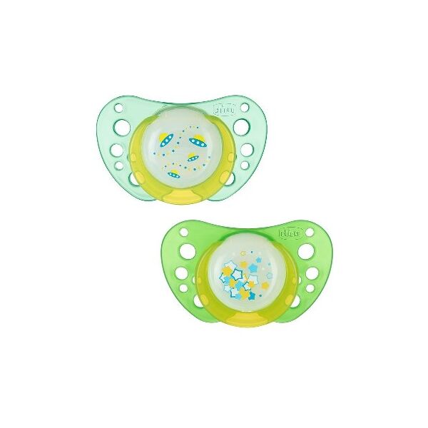 chicco succhietto air luminoso silicone 6-16 2 pezzi