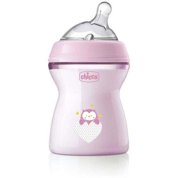 chicco biberon natural feel pp 2 mesi+ 250 ml rosa