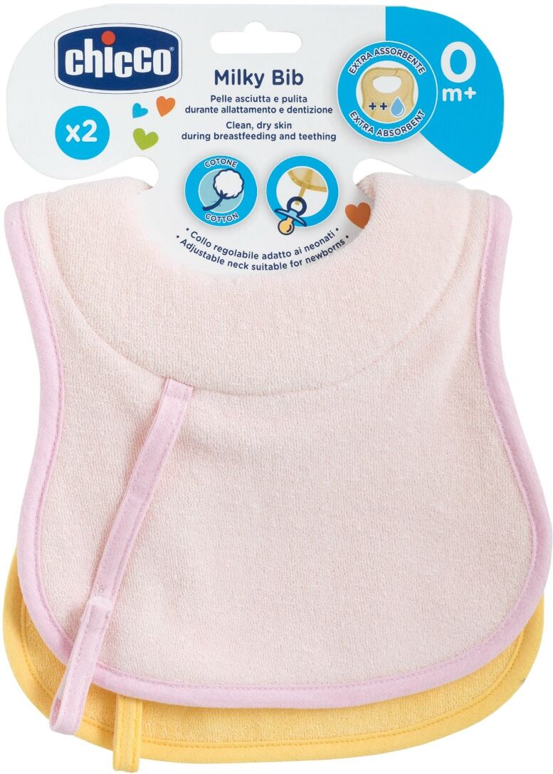 chicco bavagline 0 mesi+ 2 pezzi rosa