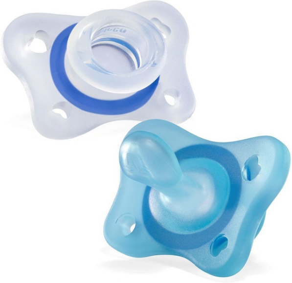 Chicco Gommottino Physioforma Boy In Silicone Per Bambino 2-6 Mesi 2 Pezzi