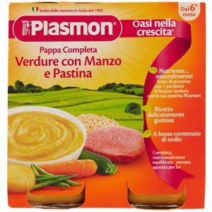 Plasmon La Pappa Completa Verdure, Manzo e Pastina 2 X 190 g