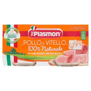Plasmon Omogeneizzato Di Carne Vitello E Pollo 2x80 g +6m