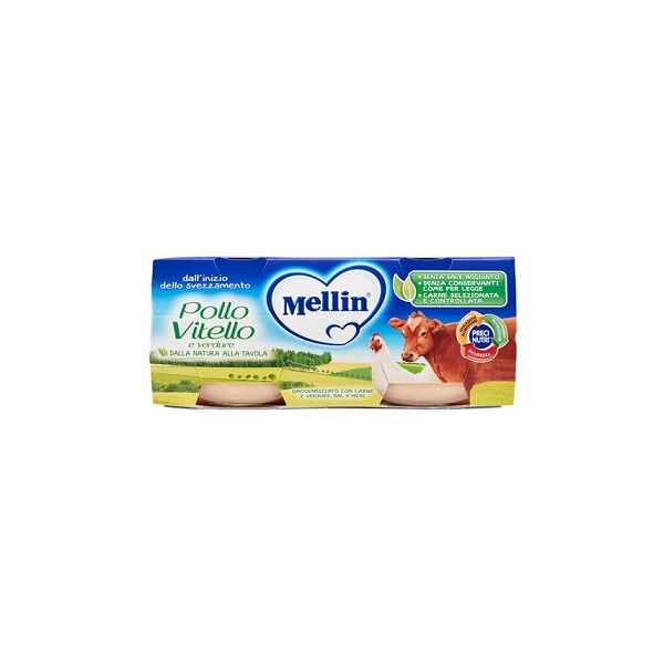 mellin omogeneizzato di pollo vitello e verdure 2 x 80 g