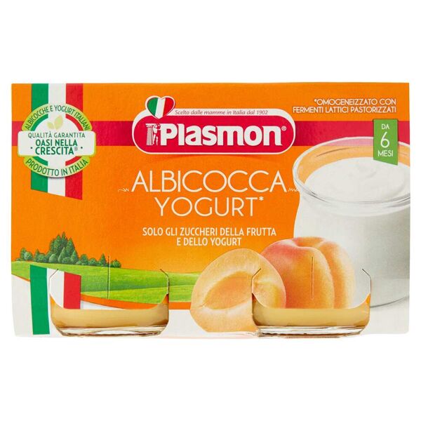 plasmon omogeneizzato yogurt/albicocca 120gx2 pezzi