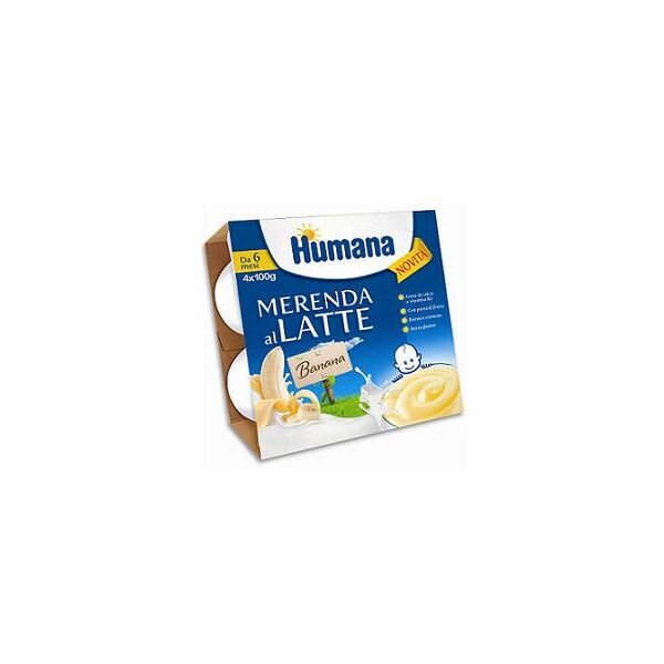 humana merenda al latte gusto banana 4x100 g