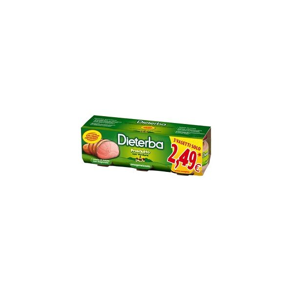 dieterba omogeneizzato prosciutto 3 vasetti da 80 g