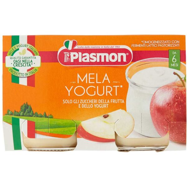 plasmon omogeneizzato yogurt/mela 120 gx2 pezzi