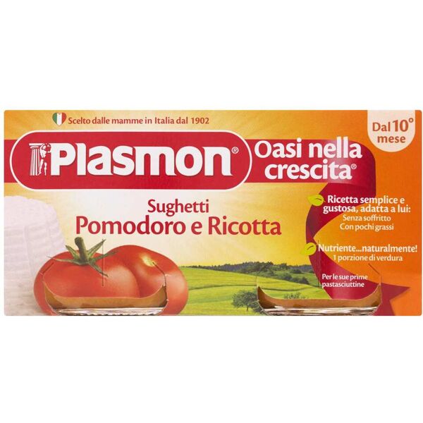 plasmon i sughetti pomodoro e ricotta 2x80 g