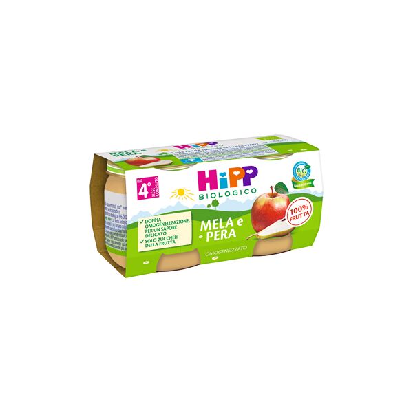 hipp omogeneizzato mela pera 2x80 g