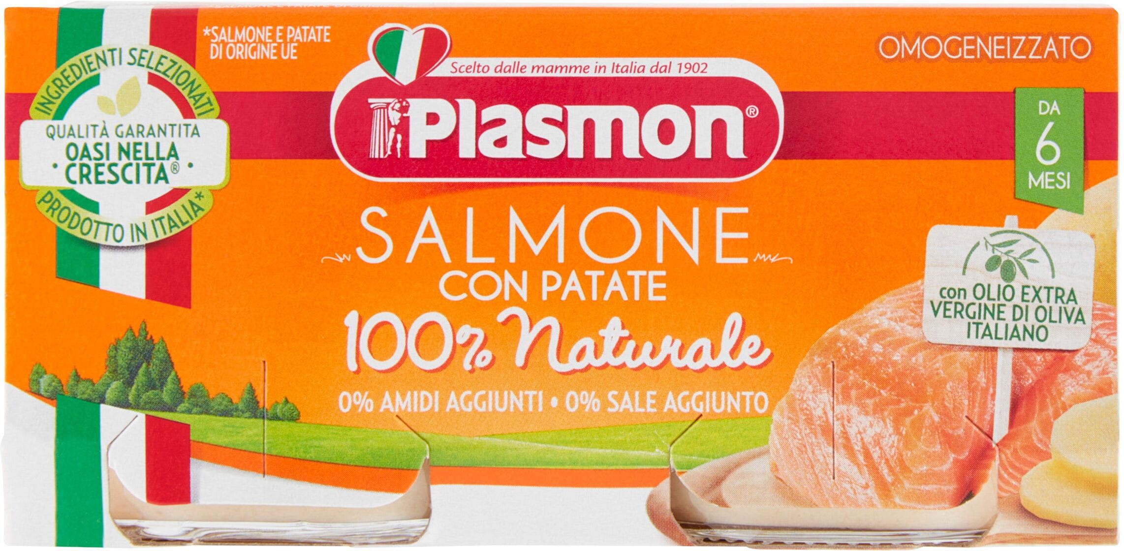 plasmon omogeneizzato salmone e verdura 2 vasetti da 80 g