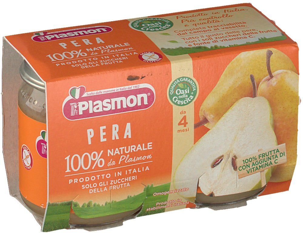 plasmon omogeneizzato pera 2x104 g