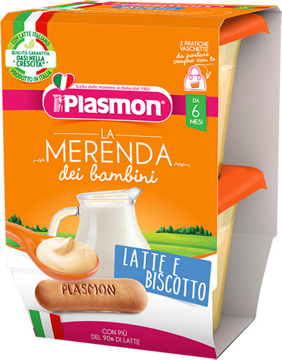 plasmon la merenda bambini latte biscotto 2 x 120 g