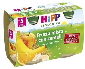 hipp bio omogeneizzato frutta mista con cereali 2 x 125g