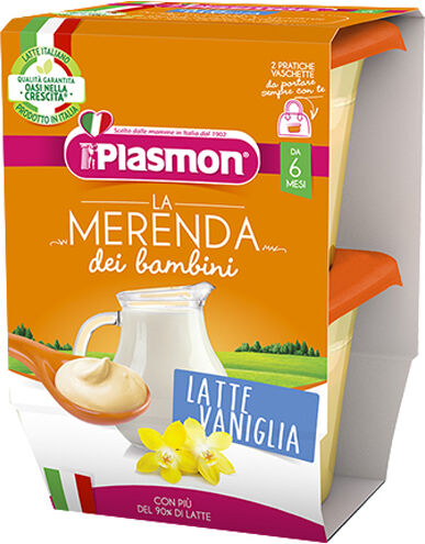 plasmon la merenda bambini latte e vaniglia 2 x 120 g