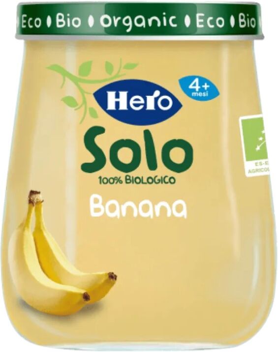 hero solo omogeneizzato banana 100% bio 120 g