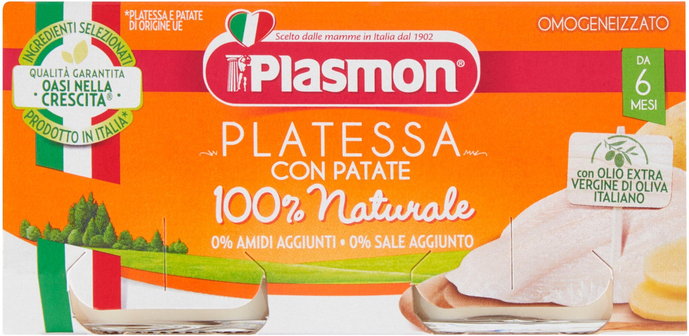 Plasmon Omogeneizzato Platessa 2 Vasetti Da 80 g