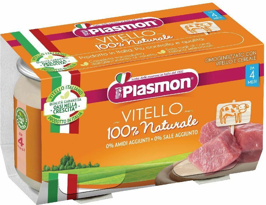 Plasmon Omogeneizzato Vitello 2 Vasetti Da 120 G