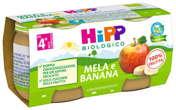 Hipp Bio Omogeneizzato Mela Banana 2X80 G