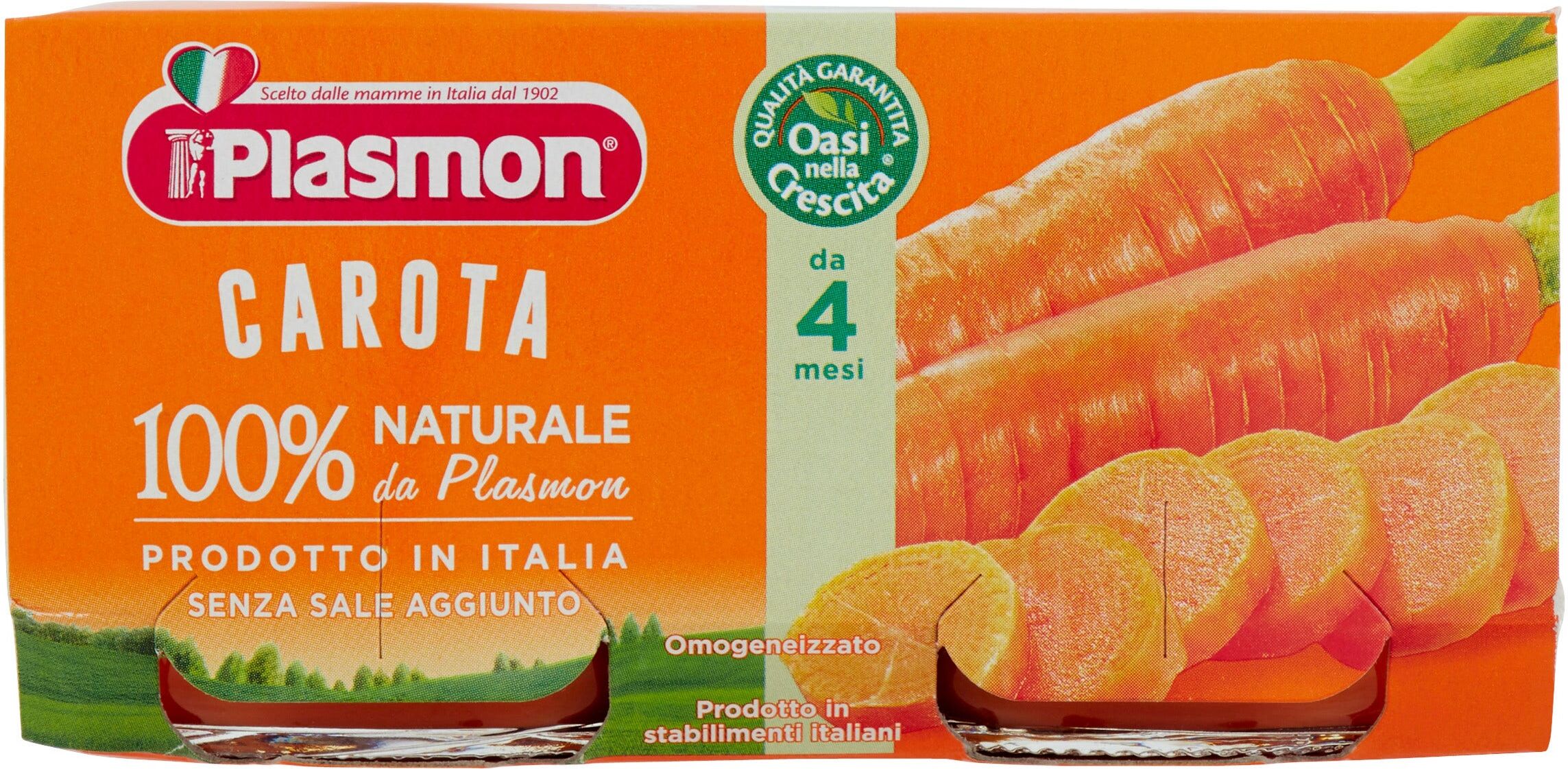 Plasmon Omogeneizzato Carote 2 Vasetti 80 g