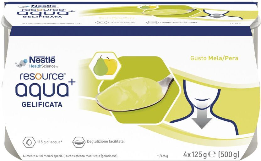 Nestle Resource Aqua gelificata Mela e Pera 4 x 125g