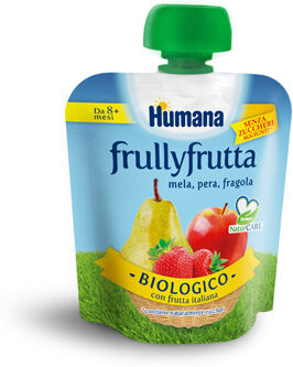 Humana Frullyfrutta Biologico Mela Pera Fragola 90 g