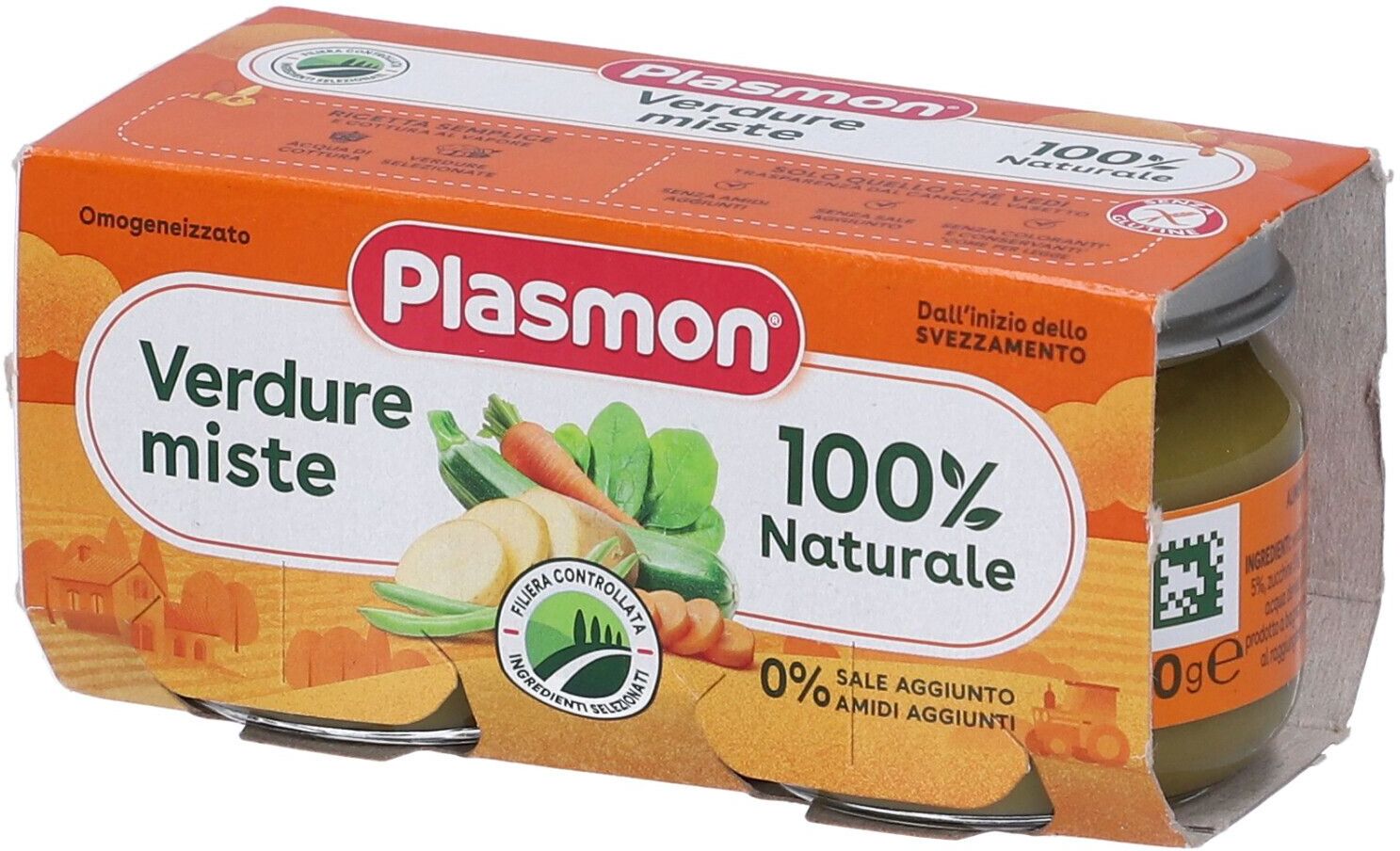 Plasmon Omogeneizzato Verdure Miste 2 Vasetti Da 80 g