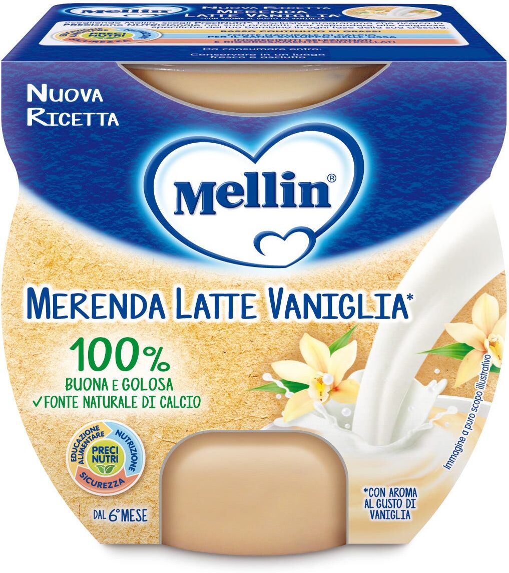 Mellin Merenda Latte Vaniglia 2X100G