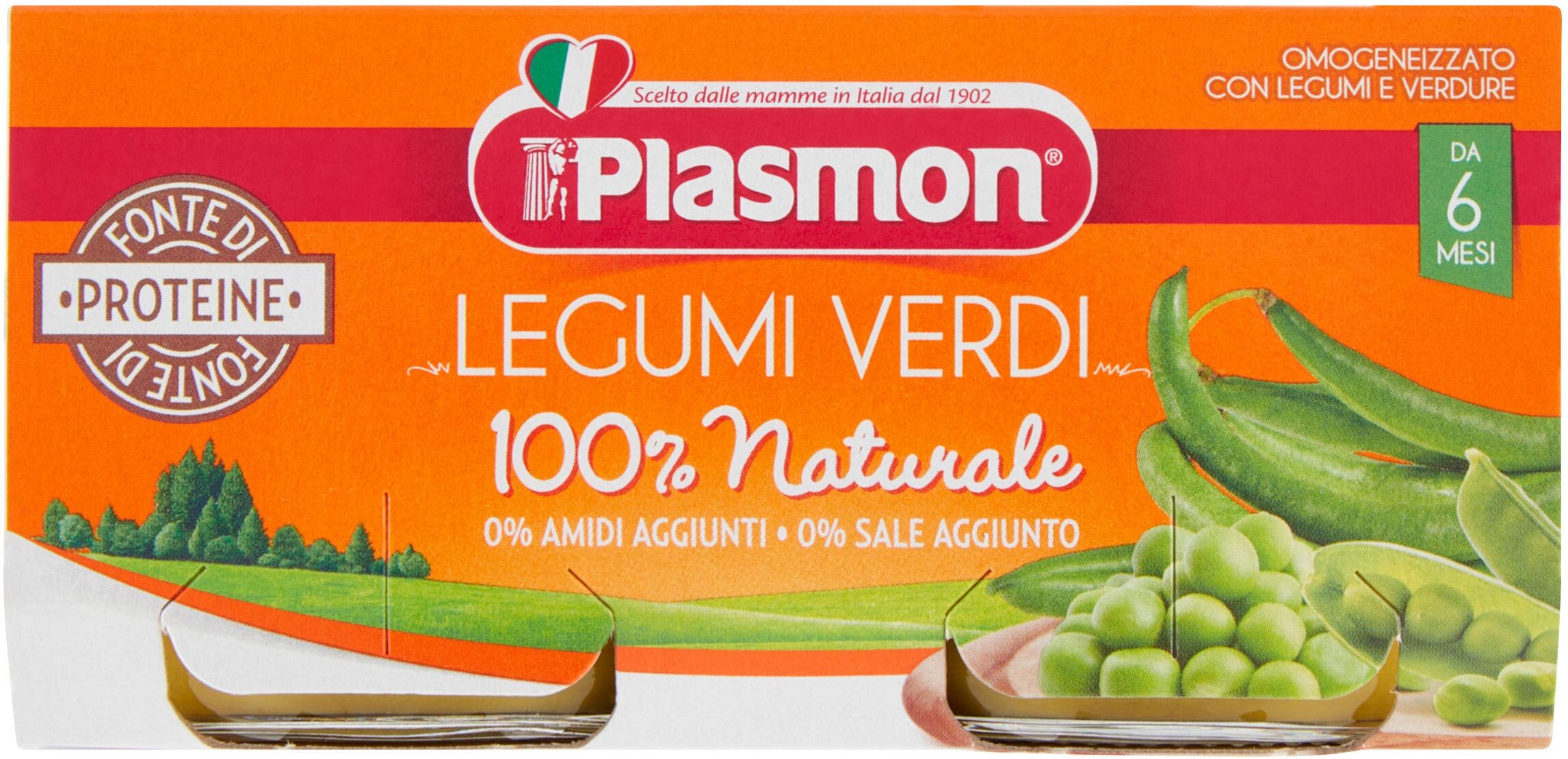 Plasmon Omog Legumi Verdi 2X80 g