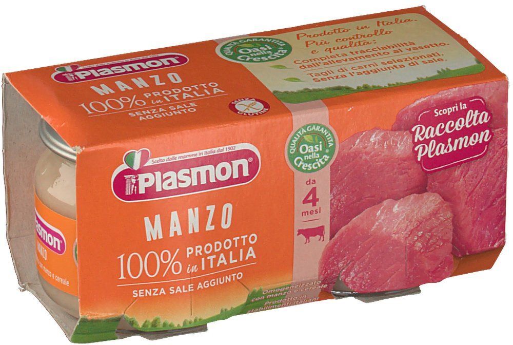 Plasmon Omogeneizzato Manzo 2 Vasetti Da 80 G