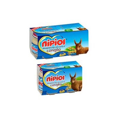 Nipiol Omog Coniglio 120 gx2 Pezzi Nipiol Omog Coniglio 120 gx2 Pezzi
