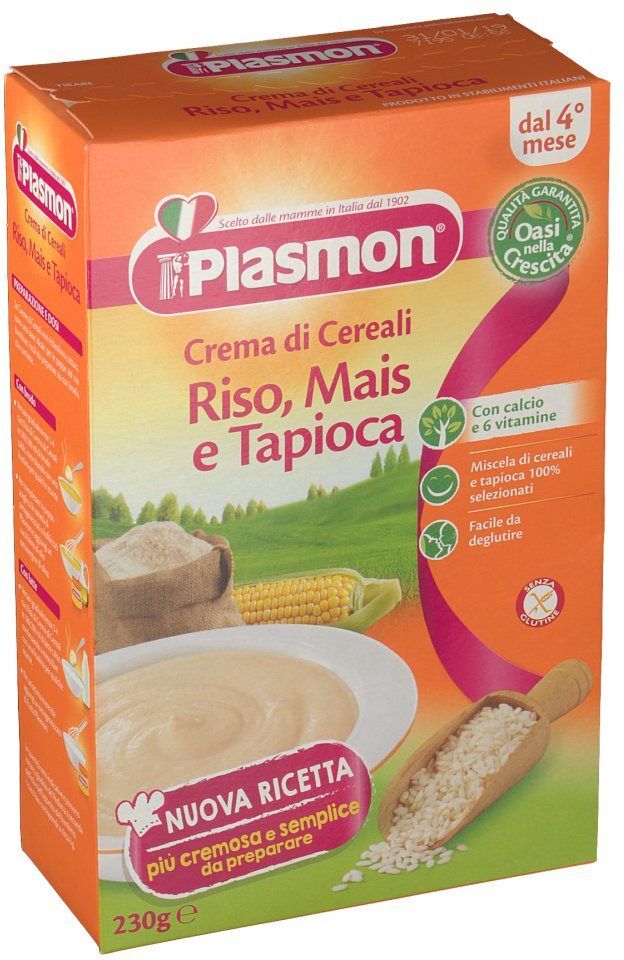 Plasmon Cereali Crema Riso, Mais e Tapioca 230 g