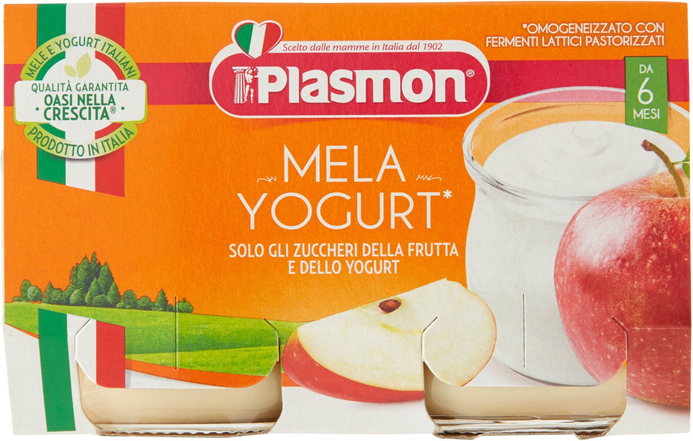 Plasmon Omogeneizzato Yogurt/Mela 120 gx2 Pezzi