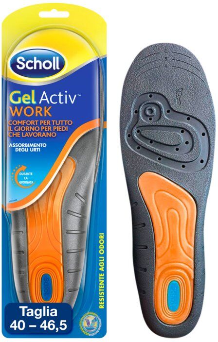 Scholl GelActiv Work Soletta Uomo in Gel