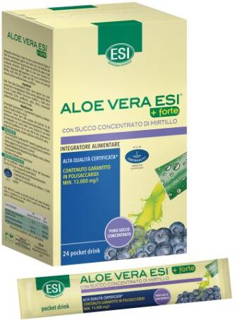 Esi Aloe Vera Succo + Forte Mirtillo 24 Pocket Drink