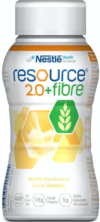 Nestle Resource 2.0 + Fibre Gusto Vaniglia 200 ml