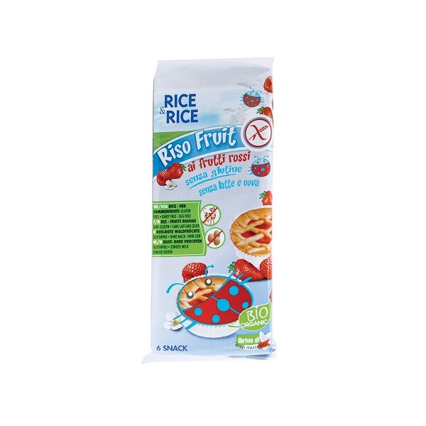 probios rice&rice riso fruit merendina ai frutti rossi senza glutine 6x33 g