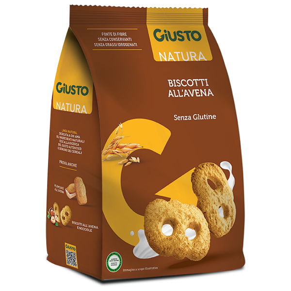 giusto senza glutine biscotti avena 250 g