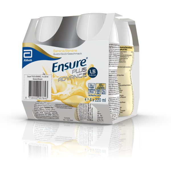 ensure abbott  plus advance banana 4x220ml