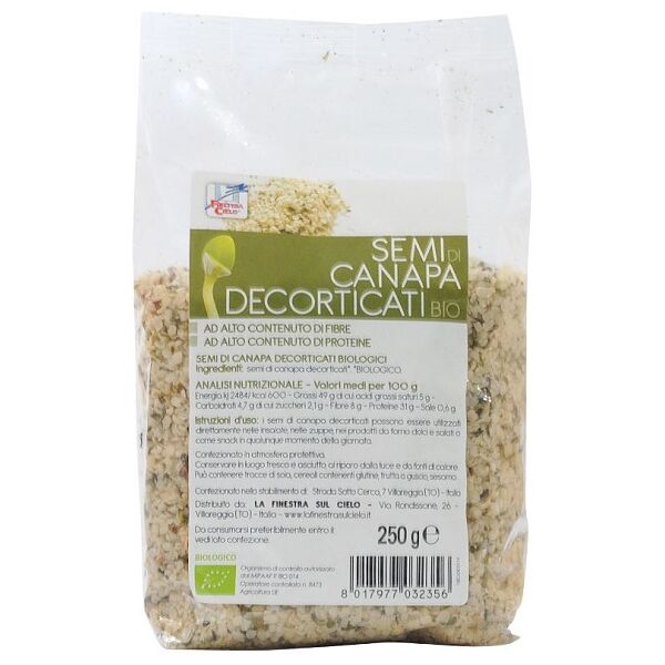 la finestra sul cielo semi canapa decorticato bio 250 g