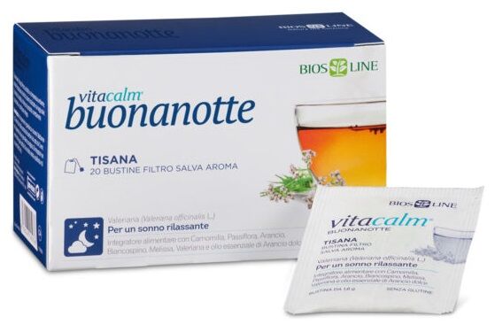 bios line vitacalm buonanotte tisana 20 filtri