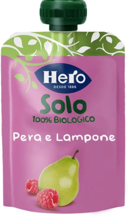 hero solo frutta frullata pera e lampone 100 g