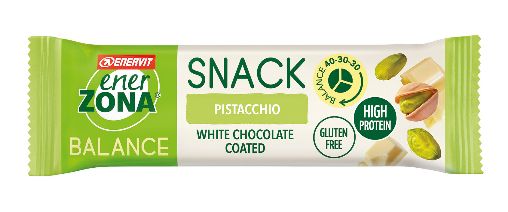enervit enerzona snack pistacchio cioccolato bianco 27 g