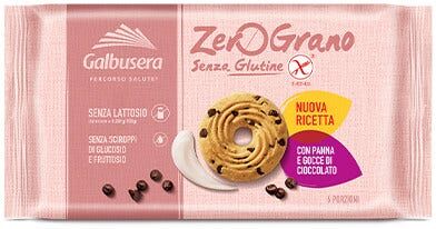 zerograno galbusera  frollini con panna e gocce di cioccolato 220 g