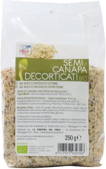 la finestra sul cielo semi canapa decorticato bio 250 g