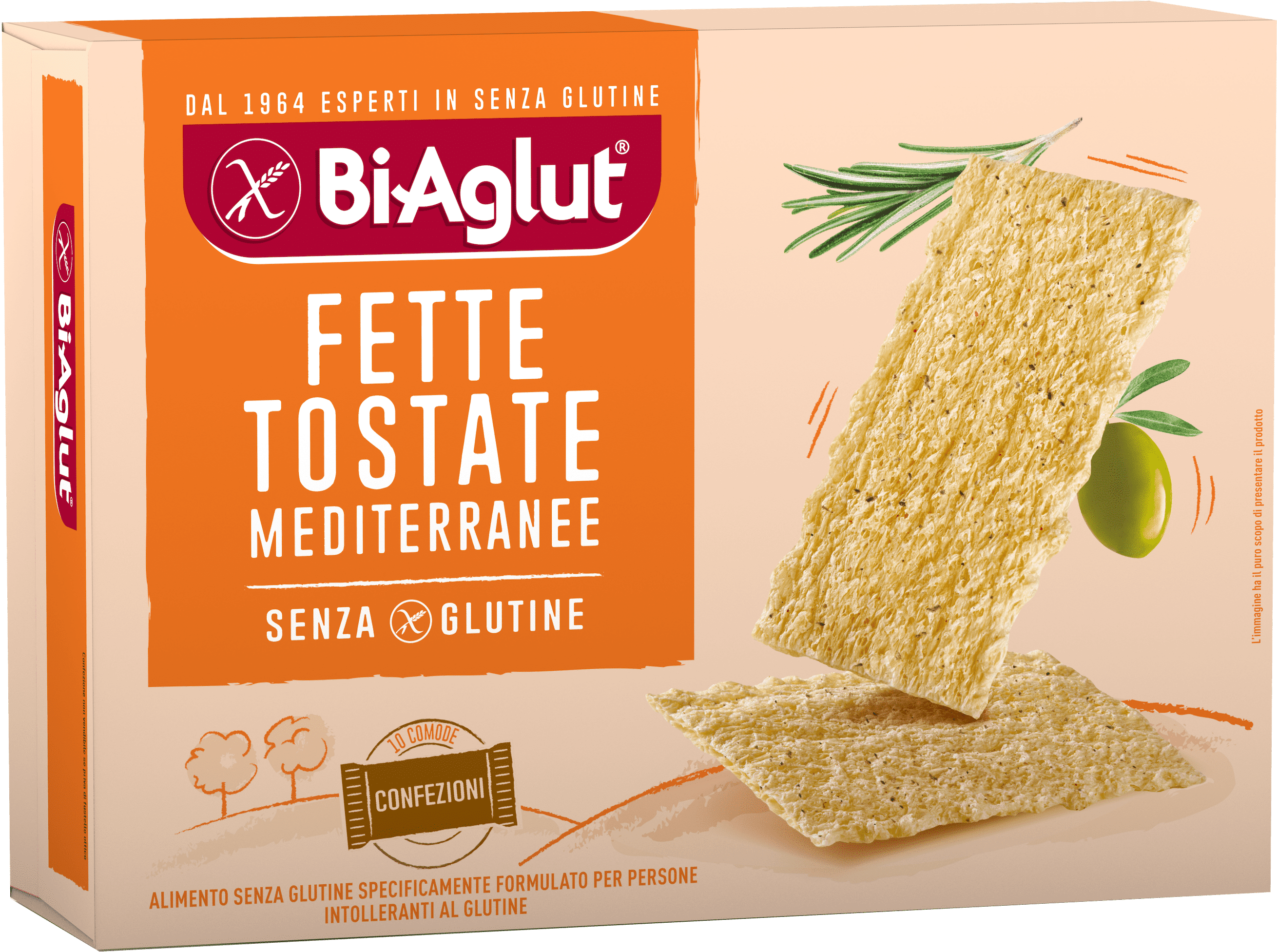 Biaglut Fette Tostate Mediterranee Monoporzione 240 g