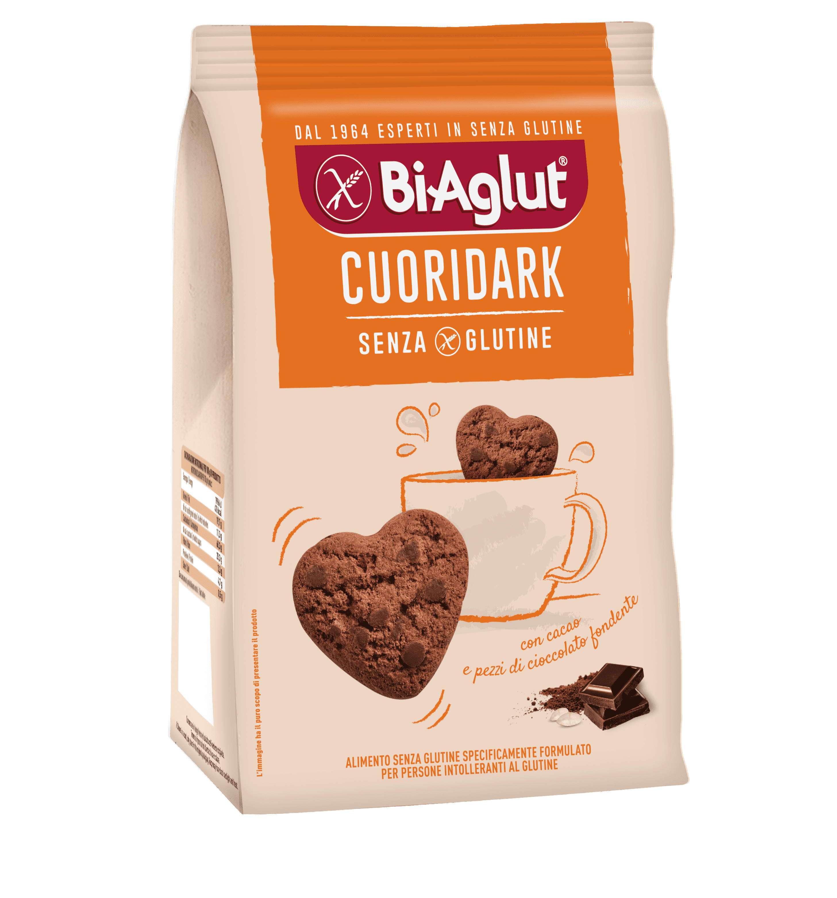 Biaglut Cuori Dark Biscotti Senza Glutine 200 g